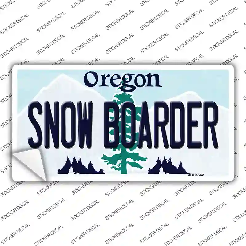 Snow Boarder Oregon Novelty Sticker Decal