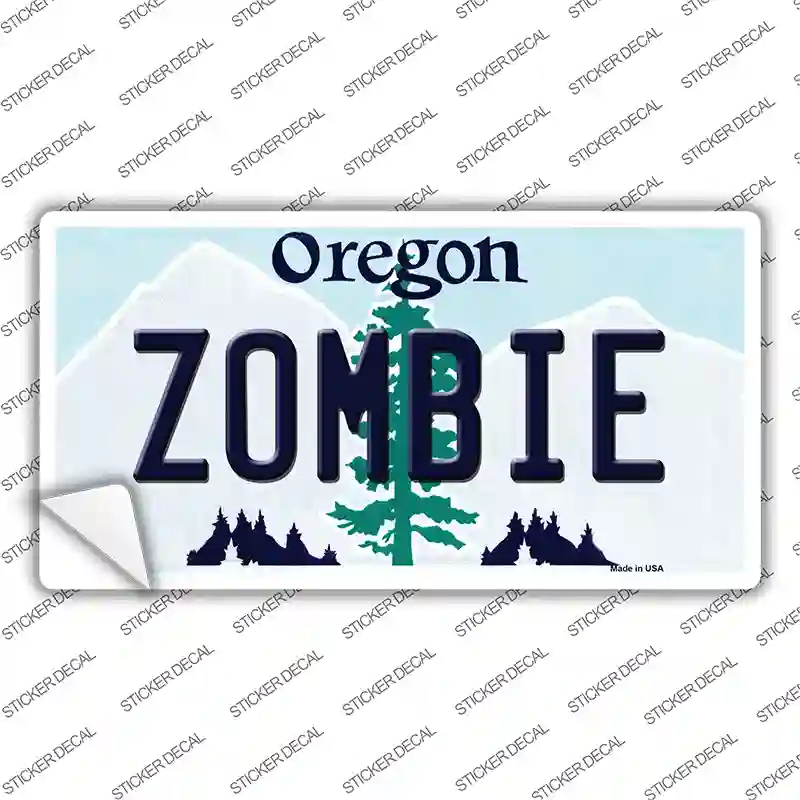 Zombie Oregon Novelty Sticker Decal
