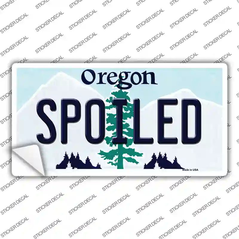 Spoiled Oregon Novelty Sticker Decal