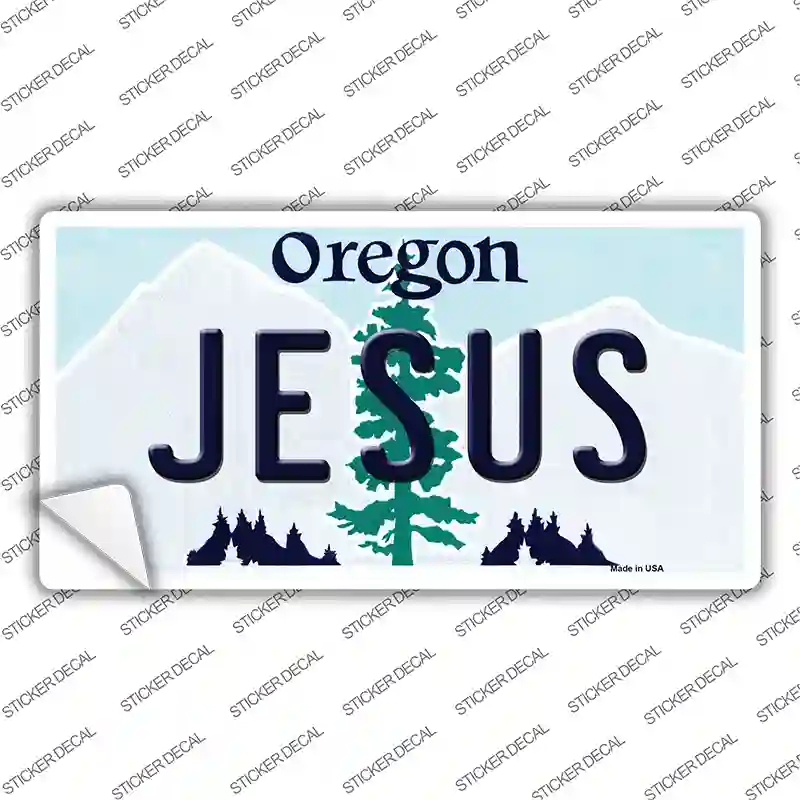 Jesus Oregon Novelty Sticker Decal