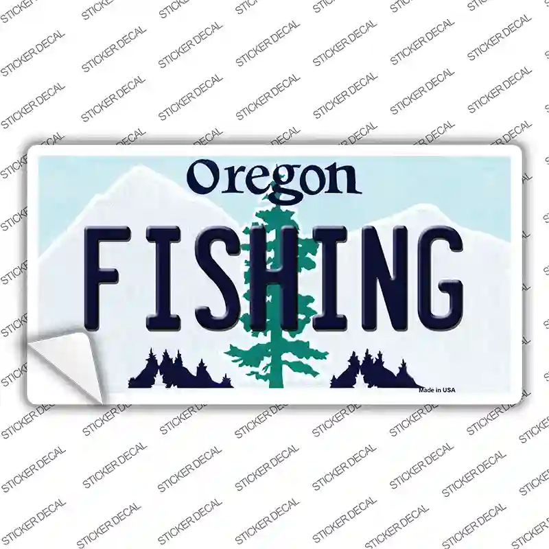 Fishing Oregon Novelty Sticker Decal