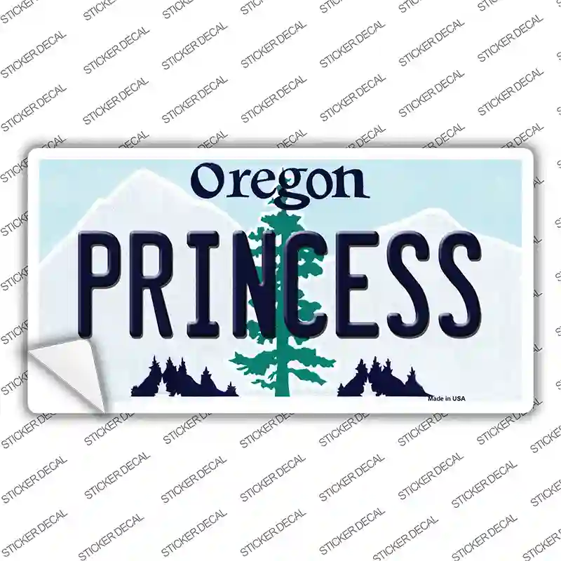 Princess Oregon Novelty Sticker Decal