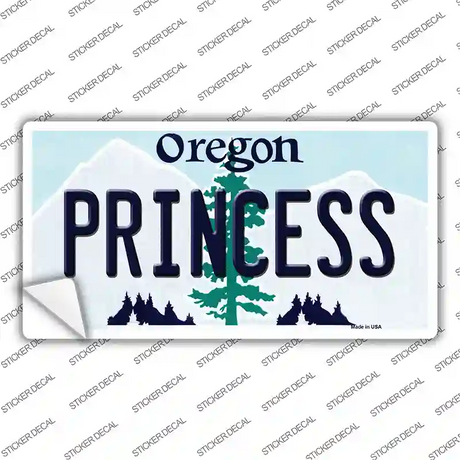Princess Oregon Novelty Sticker Decal