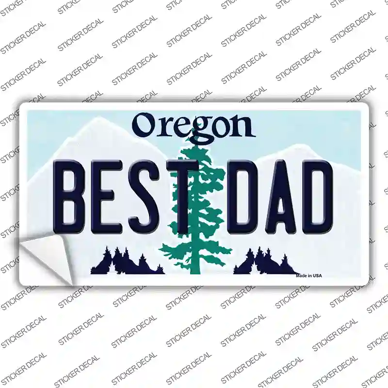 Best Dad Oregon Novelty Sticker Decal