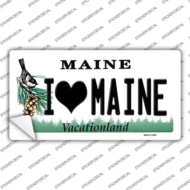 I Love Maine Novelty Sticker Decal