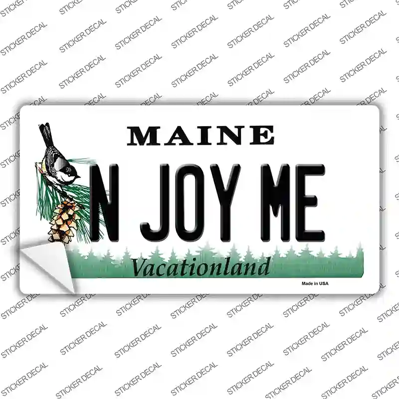N Joy ME Maine Novelty Sticker Decal