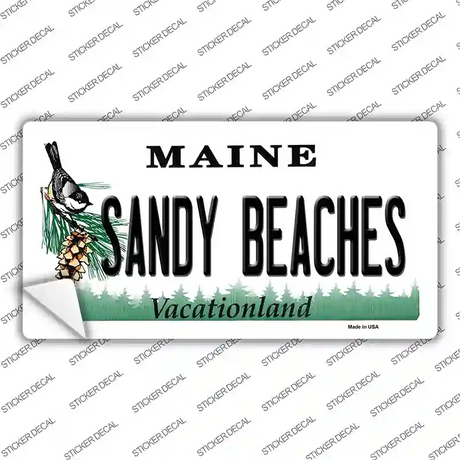 Sandy Beaches Maine Novelty Sticker Decal