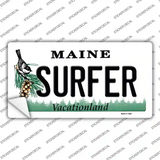Surfer Maine Novelty Sticker Decal