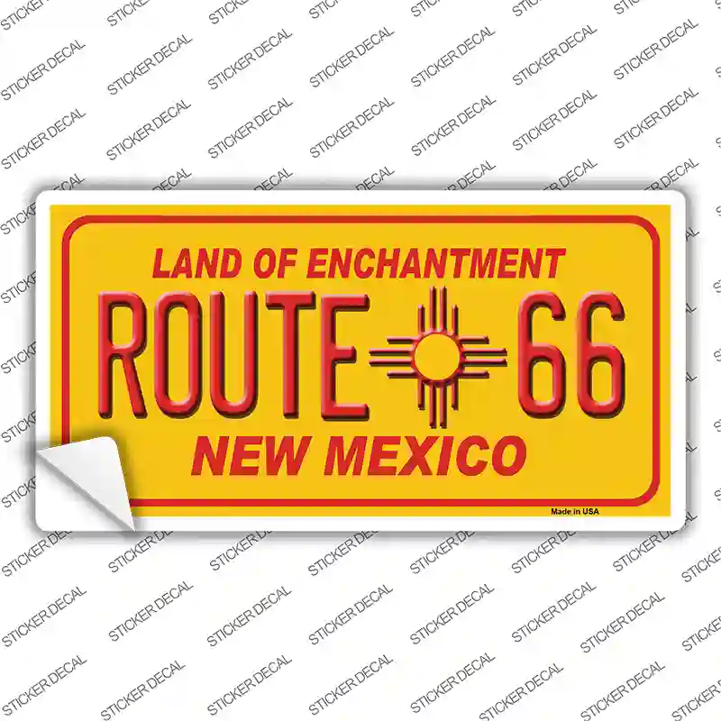 Route 66 Yellow New Mexico Novelty Sticker Decal