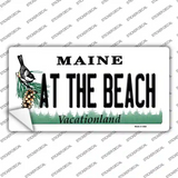 At The Beach Maine Novelty Sticker Decal