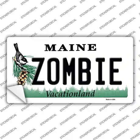 Zombie Maine Novelty Sticker Decal