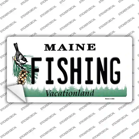 Fishing Maine Novelty Sticker Decal