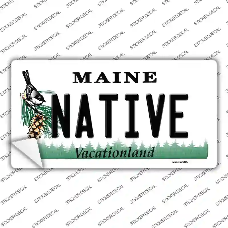 Native Maine Novelty Sticker Decal