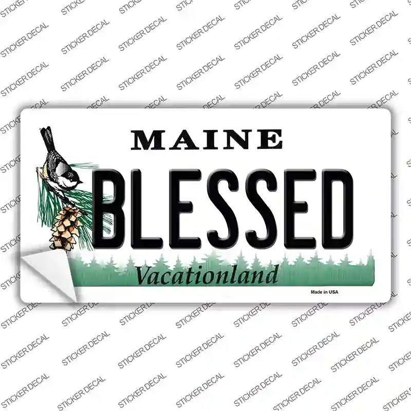 Blessed Maine Novelty Sticker Decal