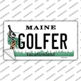 Golfer Maine Novelty Sticker Decal