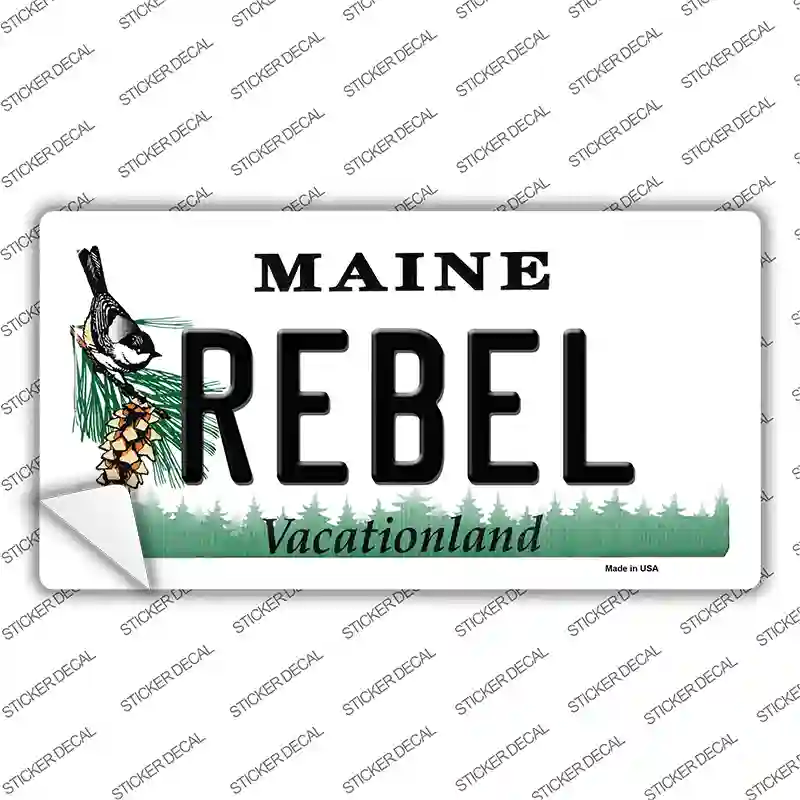 Rebel Maine Novelty Sticker Decal