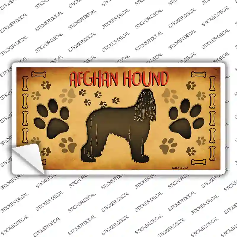 Afghan Hound Novelty Sticker Decal