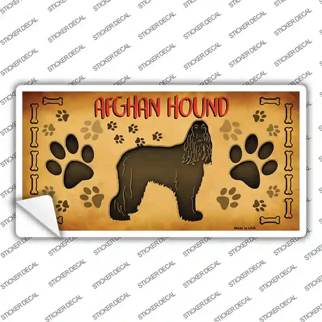 Afghan Hound Novelty Sticker Decal