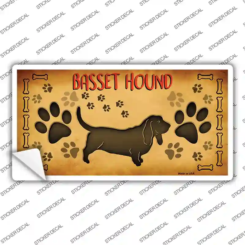 Basset Hound Novelty Sticker Decal