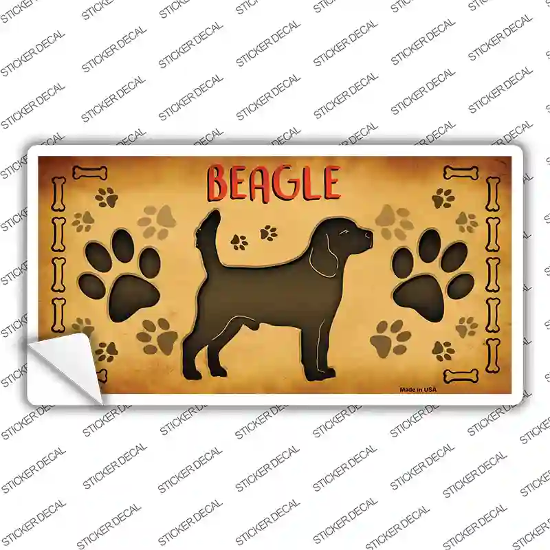 Beagle Novelty Sticker Decal