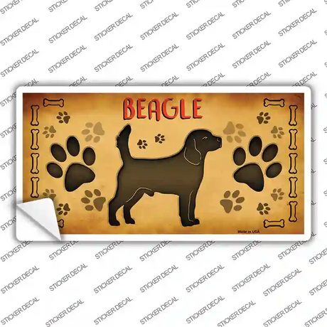 Beagle Novelty Sticker Decal