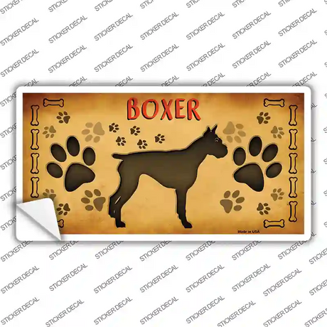 Boxer Novelty Sticker Decal