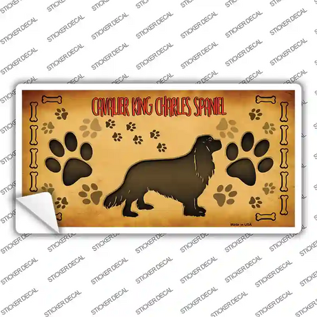 Cavalier King Charles Spaniel Novelty Sticker Decal