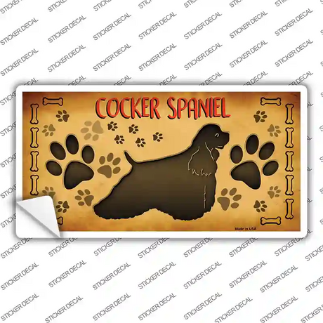 Cocker Spaniel Novelty Sticker Decal
