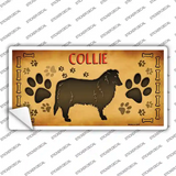 Collie Novelty Sticker Decal