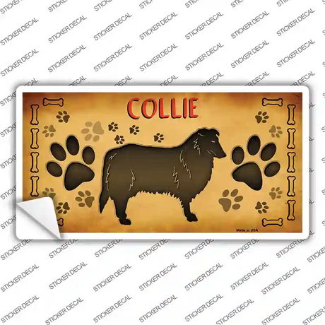 Collie Novelty Sticker Decal