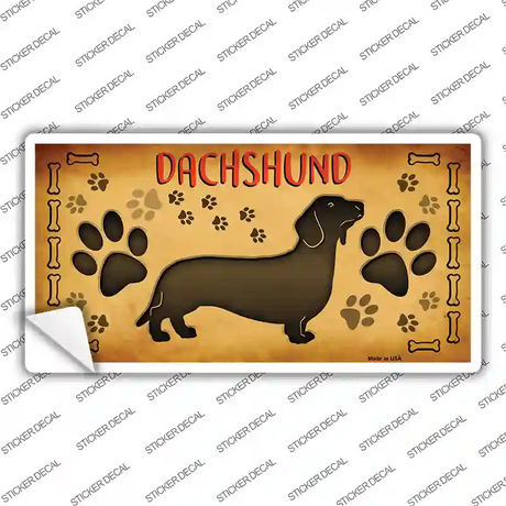 Dachshund Novelty Sticker Decal