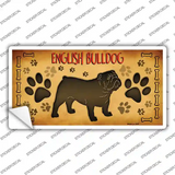 English Bulldog Novelty Sticker Decal