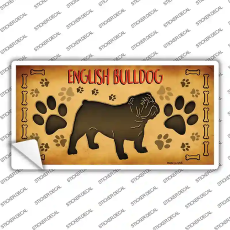 English Bulldog Novelty Sticker Decal