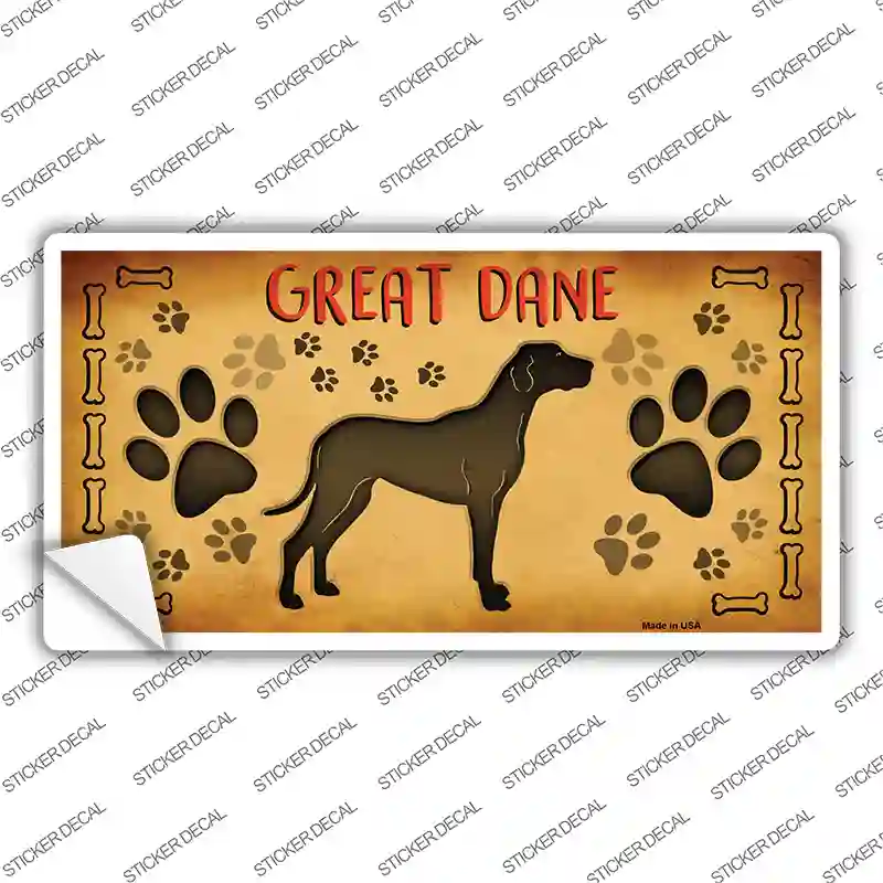 Great Dane Novelty Sticker Decal