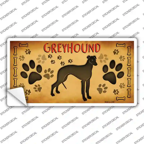 Greyhound Novelty Sticker Decal