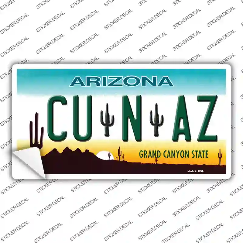 Cu N Az Novelty Sticker Decal