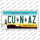 Cu N Az Novelty Sticker Decal