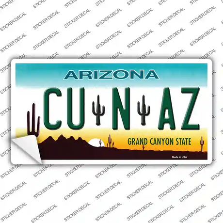 Cu N Az Novelty Sticker Decal