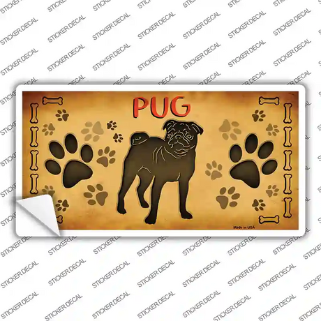 Pug Novelty Sticker Decal