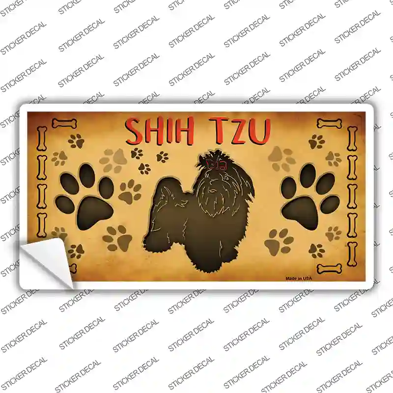 Shih Tzu Novelty Sticker Decal