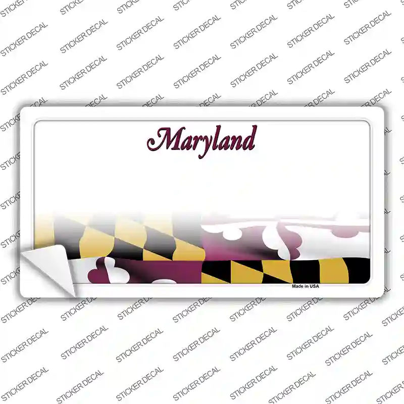 Maryland State Background Novelty Sticker Decal