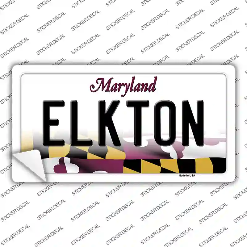 Elkton Maryland Novelty Sticker Decal