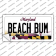 Beach Bum Maryland Novelty Sticker Decal