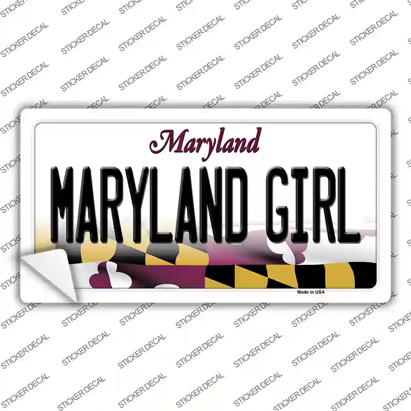 Maryland Girl Maryland Novelty Sticker Decal