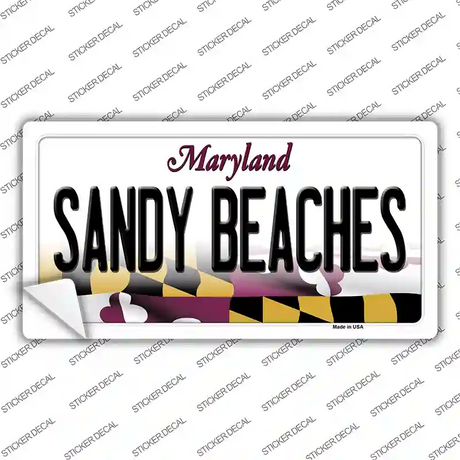 Sandy Beaches Maryland Novelty Sticker Decal