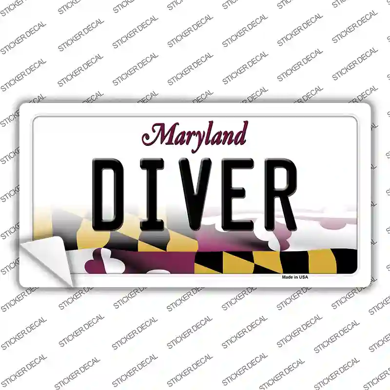 Diver Maryland Novelty Sticker Decal