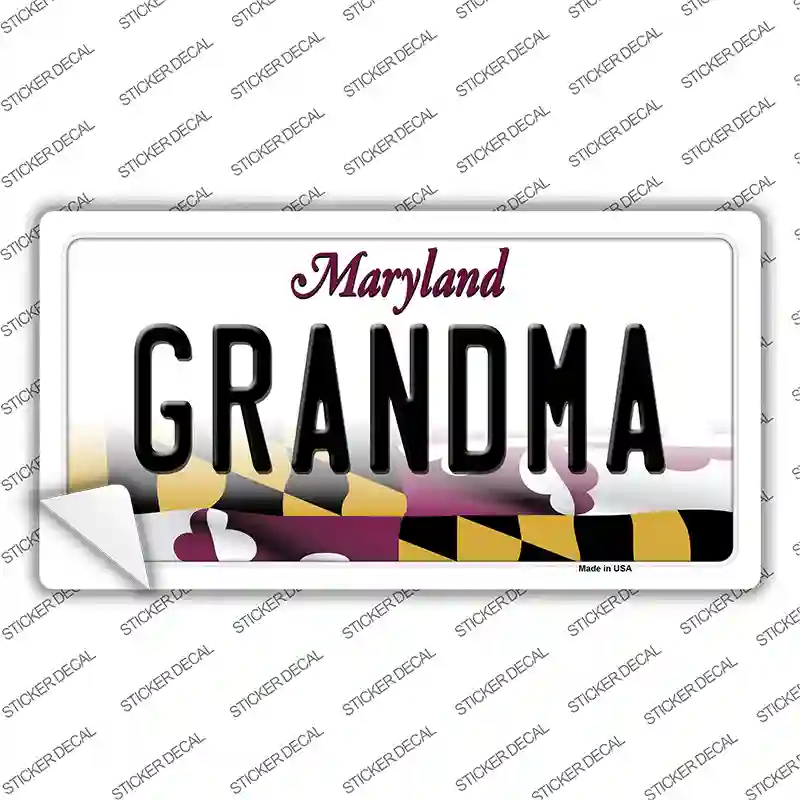 Grandma Maryland Novelty Sticker Decal