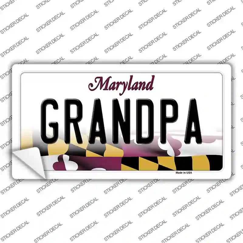 Grandpa Maryland Novelty Sticker Decal