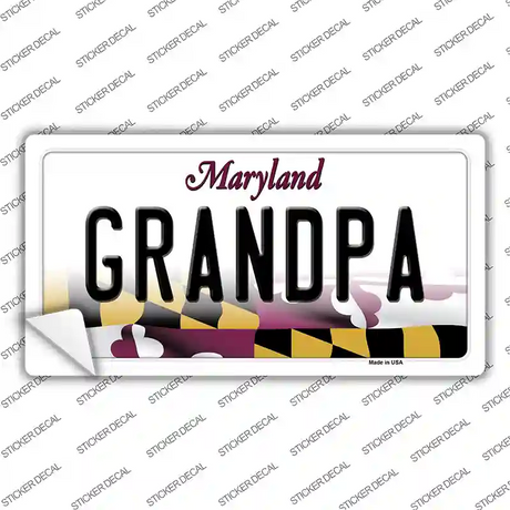 Grandpa Maryland Novelty Sticker Decal