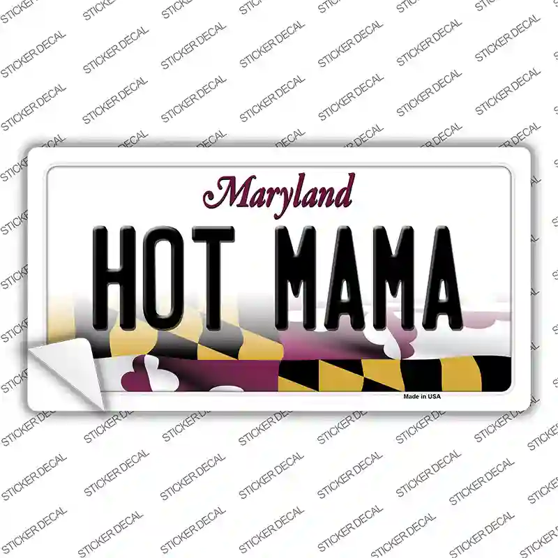 Hot Mama Maryland Novelty Sticker Decal